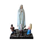 彩绘木雕-法蒂玛圣母与小牧童（Our Lady of Fatima Little Shepherds）-多尺寸