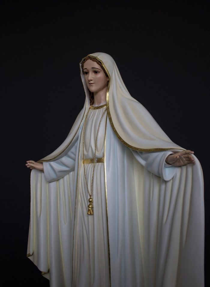 彩绘木雕-法蒂玛朝圣圣母（Our Lady of Fatima Pilgrim）-多尺寸 - 图片 2