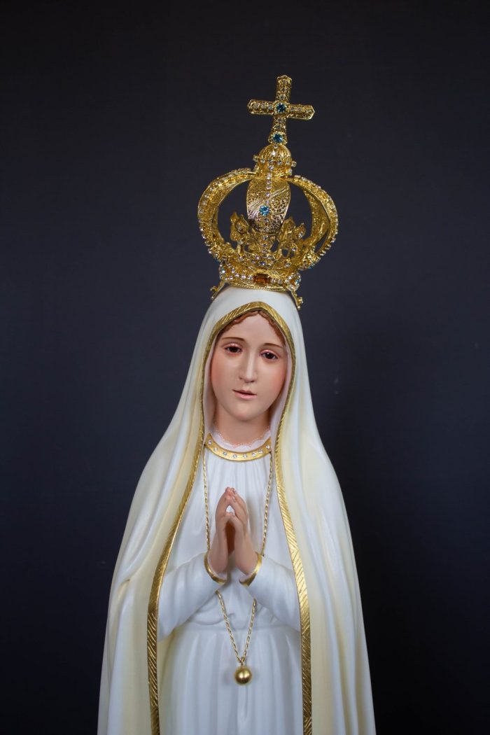 彩绘木雕-法蒂玛朝圣圣母（Our Lady of Fatima Pilgrim）-多尺寸 - 图片 2
