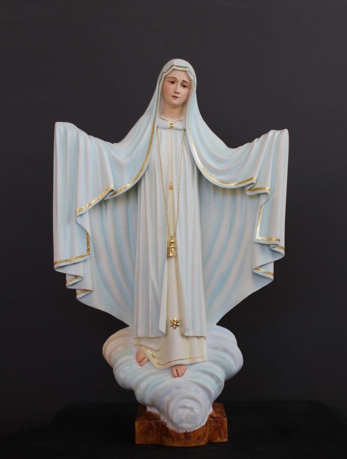 彩绘木雕-法蒂玛朝圣圣母（Our Lady of Fatima Pilgrim）-多尺寸 - 图片 2