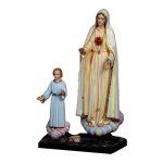 彩绘木雕-圣母圣心与圣婴耶稣（Sacred Heart of Mary with
  Baby Jesus）-多尺寸