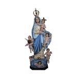 彩绘木雕-天使之后（Our Lady of the Angels）-多尺寸
