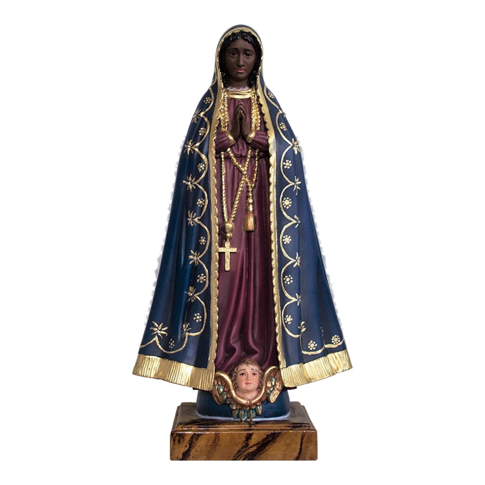 IC02STP071 彩绘木雕-圣母·阿帕雷西达(Our Lady of Aparecida)-多尺寸 - 图片 1
