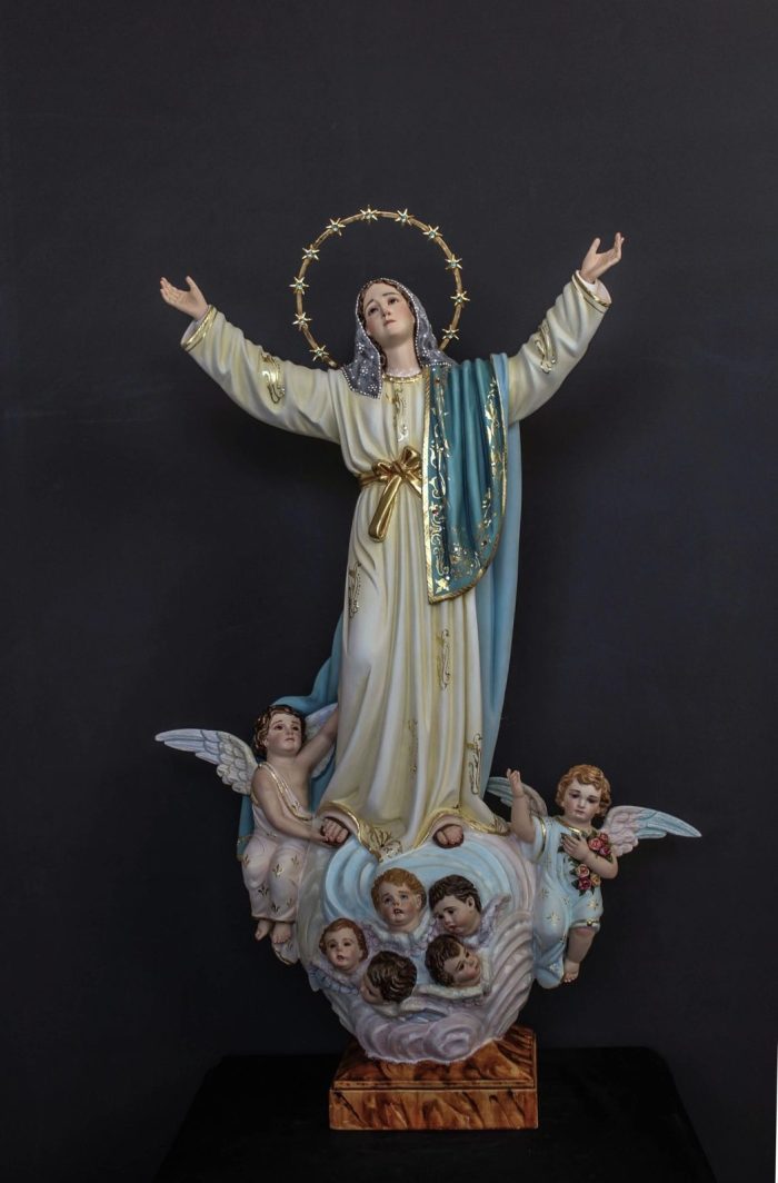 彩绘木雕-圣母升天（Our Lady of the Assumption）-多尺寸 - 图片 2