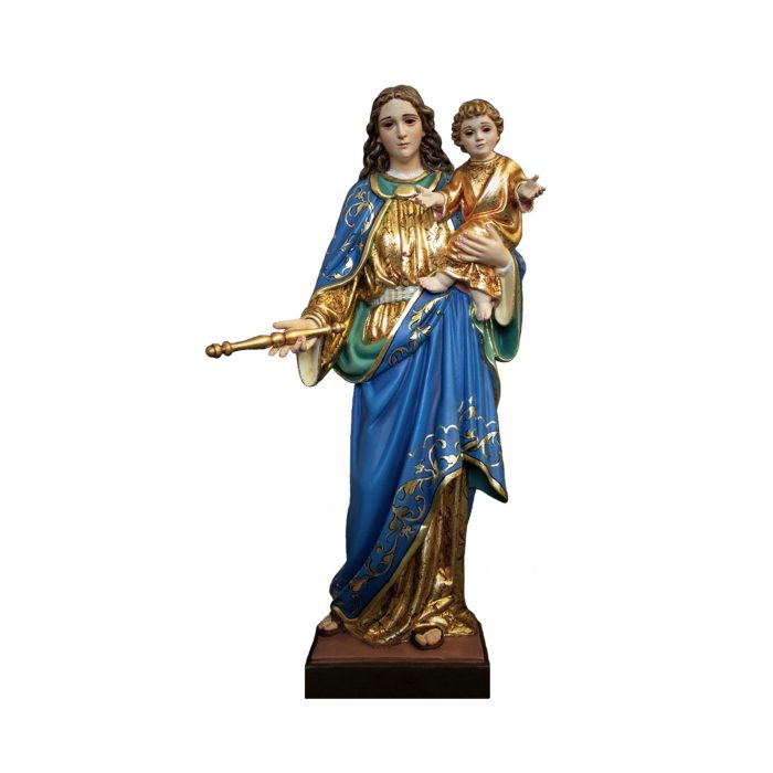彩绘木雕-助佑之母（Our Lady Help of Christians）-多尺寸