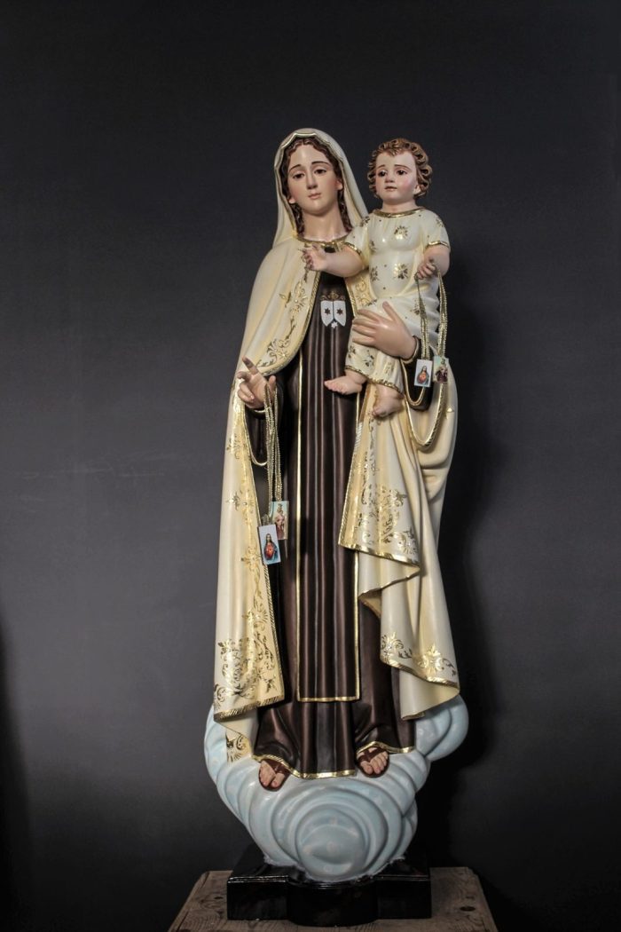彩绘木雕-圣母·加尔默罗山（Our Lady of Mount Carmel）-多尺寸 - 图片 2