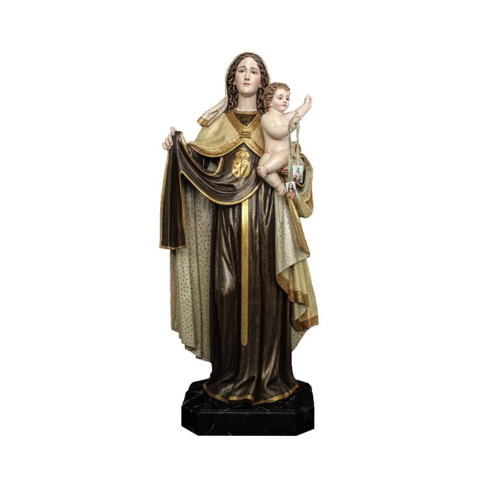 彩绘木雕-圣母·加尔默罗山（Our Lady of Mount Carmel）-多尺寸