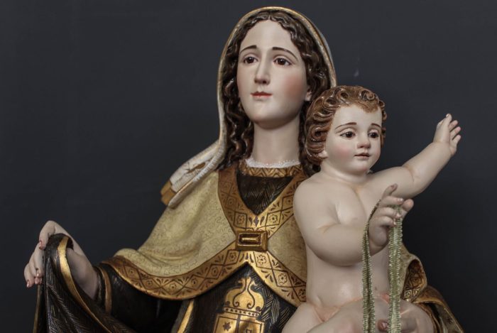 彩绘木雕-圣母·加尔默罗山（Our Lady of Mount Carmel）-多尺寸 - 图片 2