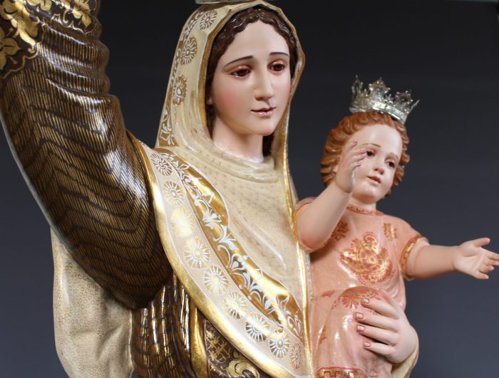 彩绘木雕-圣母·加尔默罗山（Our Lady of Mount Carmel）-多尺寸 - 图片 2