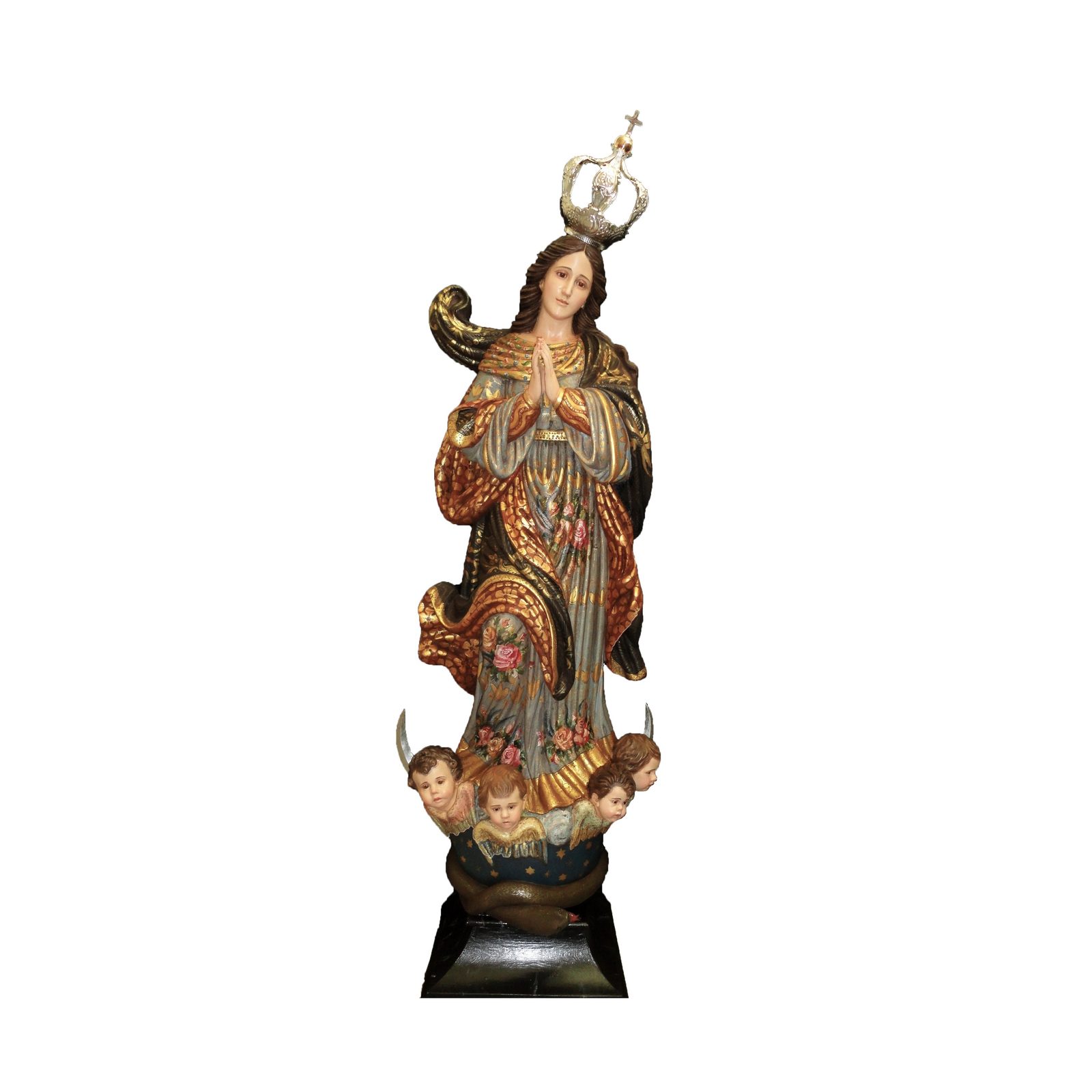 IC02STP108 彩绘木雕-圣母无染原罪(Our Lady of the Conception)-多尺寸 - 图片 1