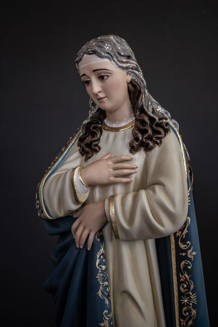 彩绘木雕-圣母无染原罪（Our Lady of the Conception）-多尺寸 - 图片 2