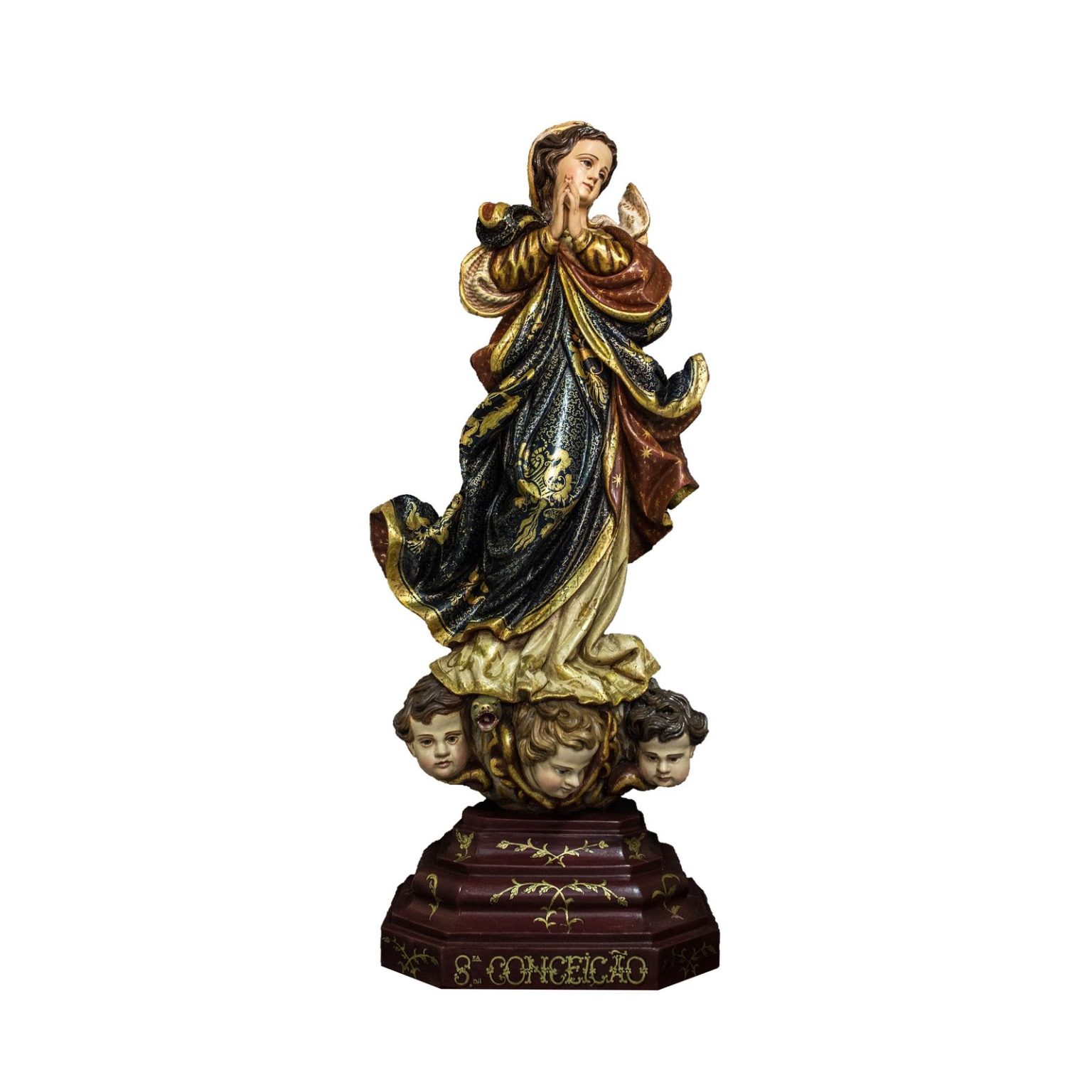 彩绘木雕-圣母无染原罪（Our Lady of the Immaculate Conception）-多尺寸