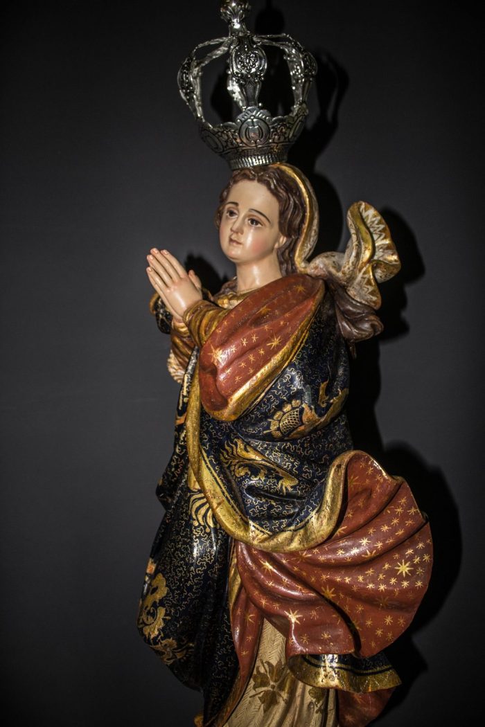 彩绘木雕-圣母无染原罪（Our Lady of the Conception）-多尺寸 - 图片 2