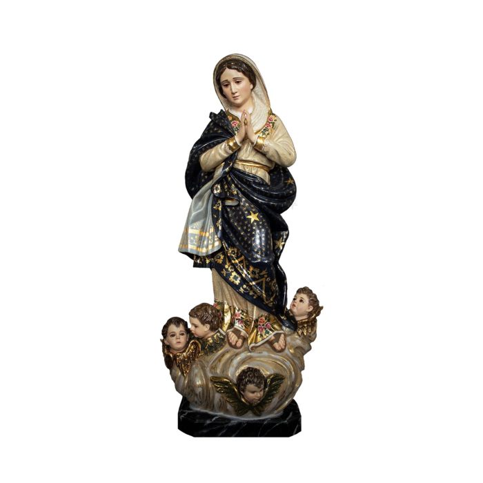 彩绘木雕-圣母无染原罪（Our Lady of the Immaculate Conception）-多尺寸