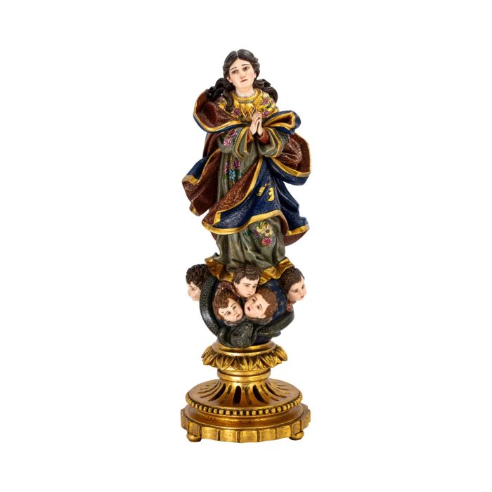 彩绘木雕-圣母无染原罪（Our Lady of the Immaculate Conception）-多尺寸