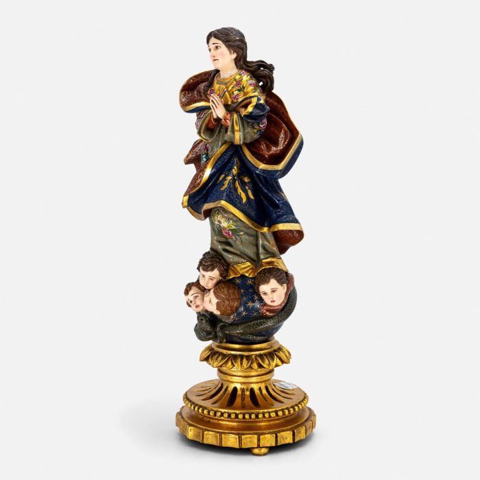 彩绘木雕-圣母无染原罪（Our Lady of the Conception）-多尺寸 - 图片 2