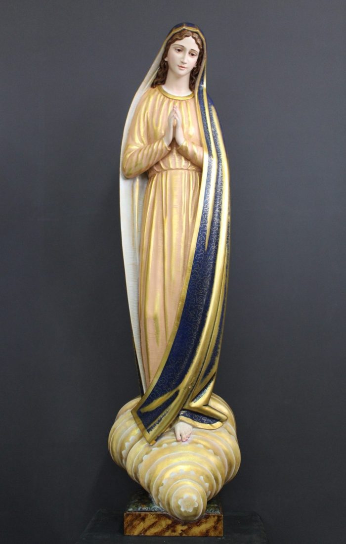 彩绘木雕-造型无染原罪圣母（Our Lady of the Conception “Stylized”）-多尺寸 - 图片 2