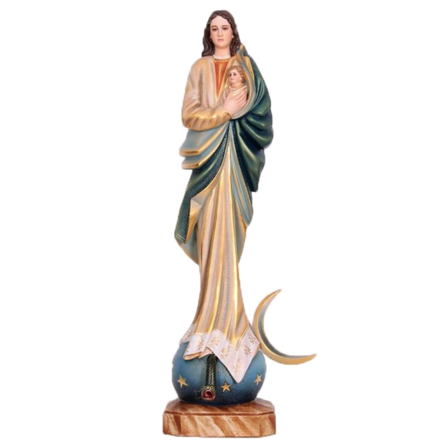 彩绘木雕-造型无染原罪圣母（Our Lady of the Immaculate Conception “Stylized”）-多尺寸