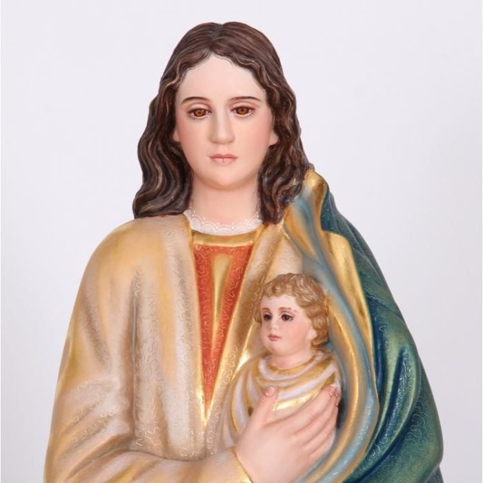 彩绘木雕-造型无染原罪圣母（Our Lady of the Conception “Stylized”）-多尺寸 - 图片 3