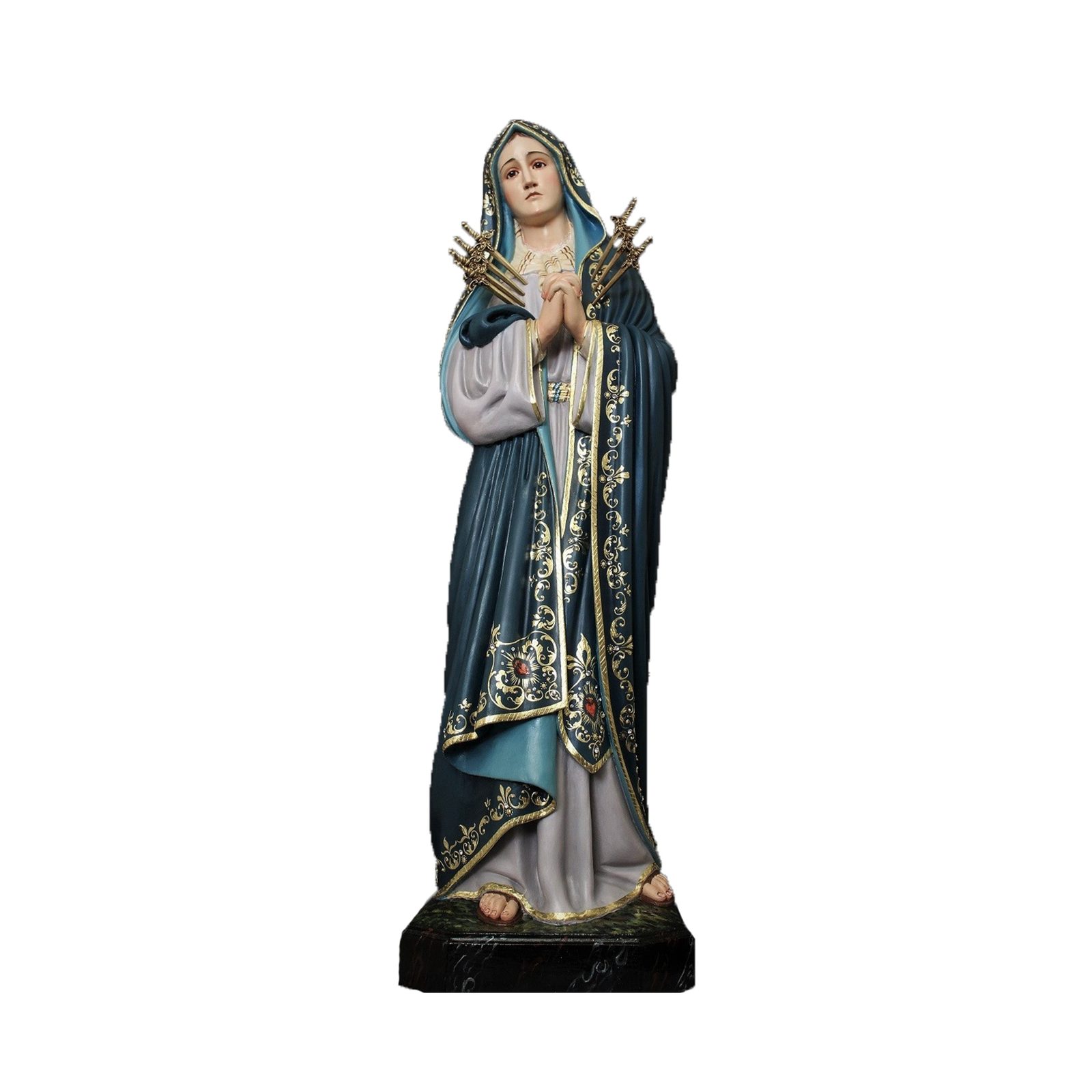 IC02STP126 彩绘木雕-痛苦圣母(Our Lady of Sorrows)-多尺寸 - 图片 1