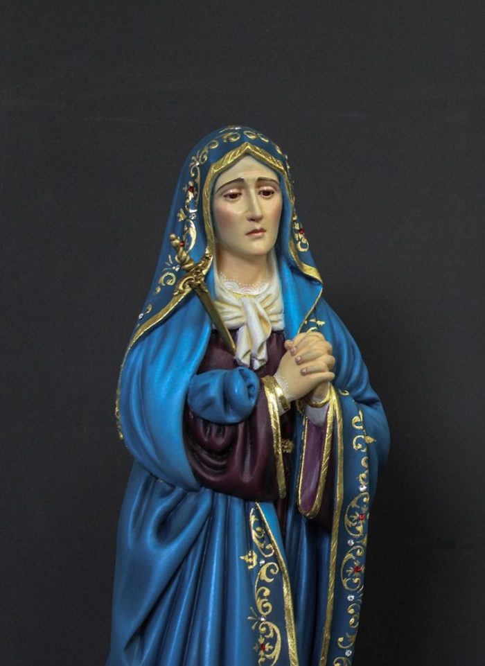 彩绘木雕-痛苦圣母（Our Lady of Sorrows）-多尺寸 - 图片 2