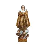彩绘木雕-拉帕圣母（Our Lady of Lapa）-多尺寸