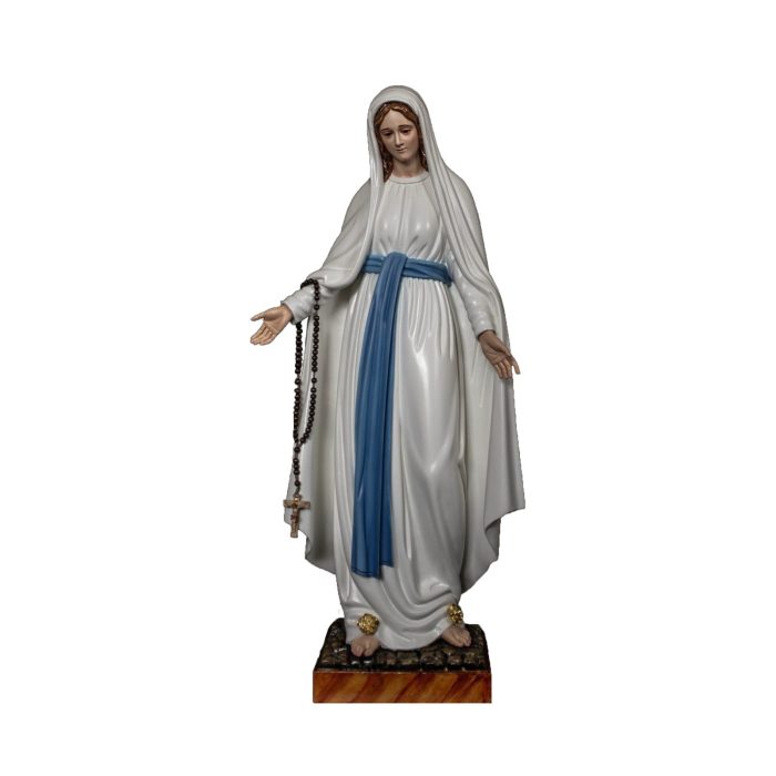 彩绘木雕-露德圣母（Our Lady of Lourdes）-多尺寸