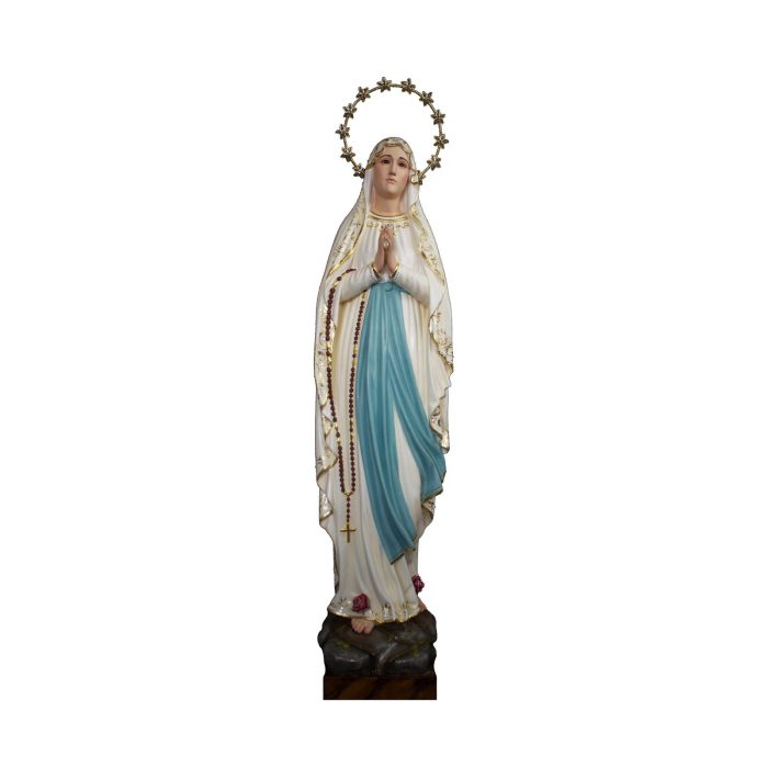 彩绘木雕-露德圣母（Our Lady of Lourdes）-多尺寸