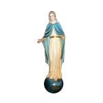 彩绘木雕-世界之母圣母（Our Lady Mother World）-多尺寸