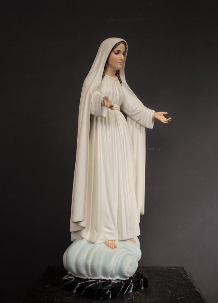 彩绘木雕-中保圣母（Our Lady Mediatrix）-多尺寸 - 图片 2