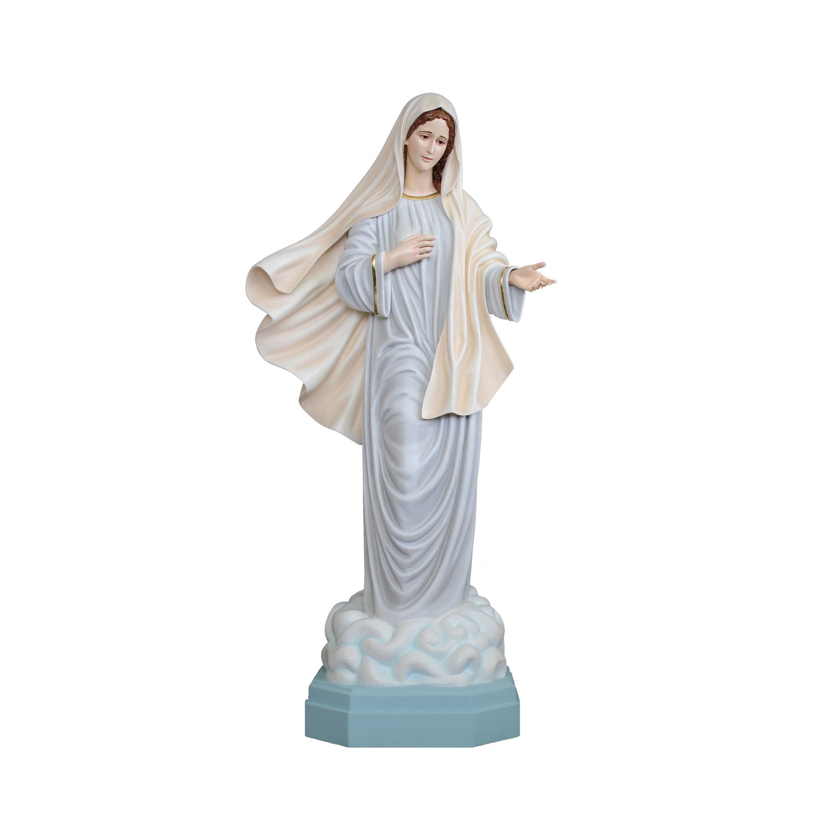 IC02STP165 彩绘木雕-圣母·默主哥耶(Our Lady of Medugorje)-多尺寸 - 图片 1