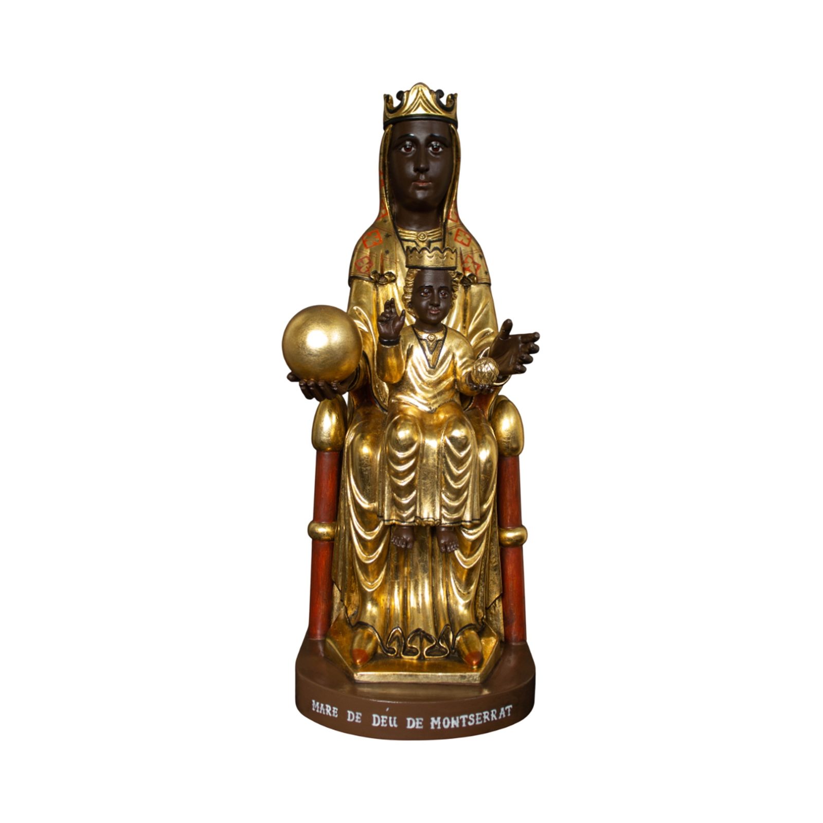 IC02STP171 彩绘木雕-圣母·蒙特塞拉特(Our Lady of Montserrat)-多尺寸 - 图片 1