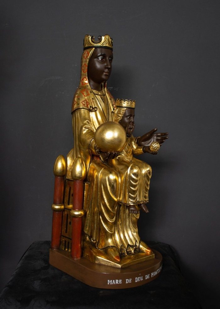 彩绘木雕-圣母·蒙特塞拉特（Our Lady of Montserrat）-多尺寸 - 图片 2