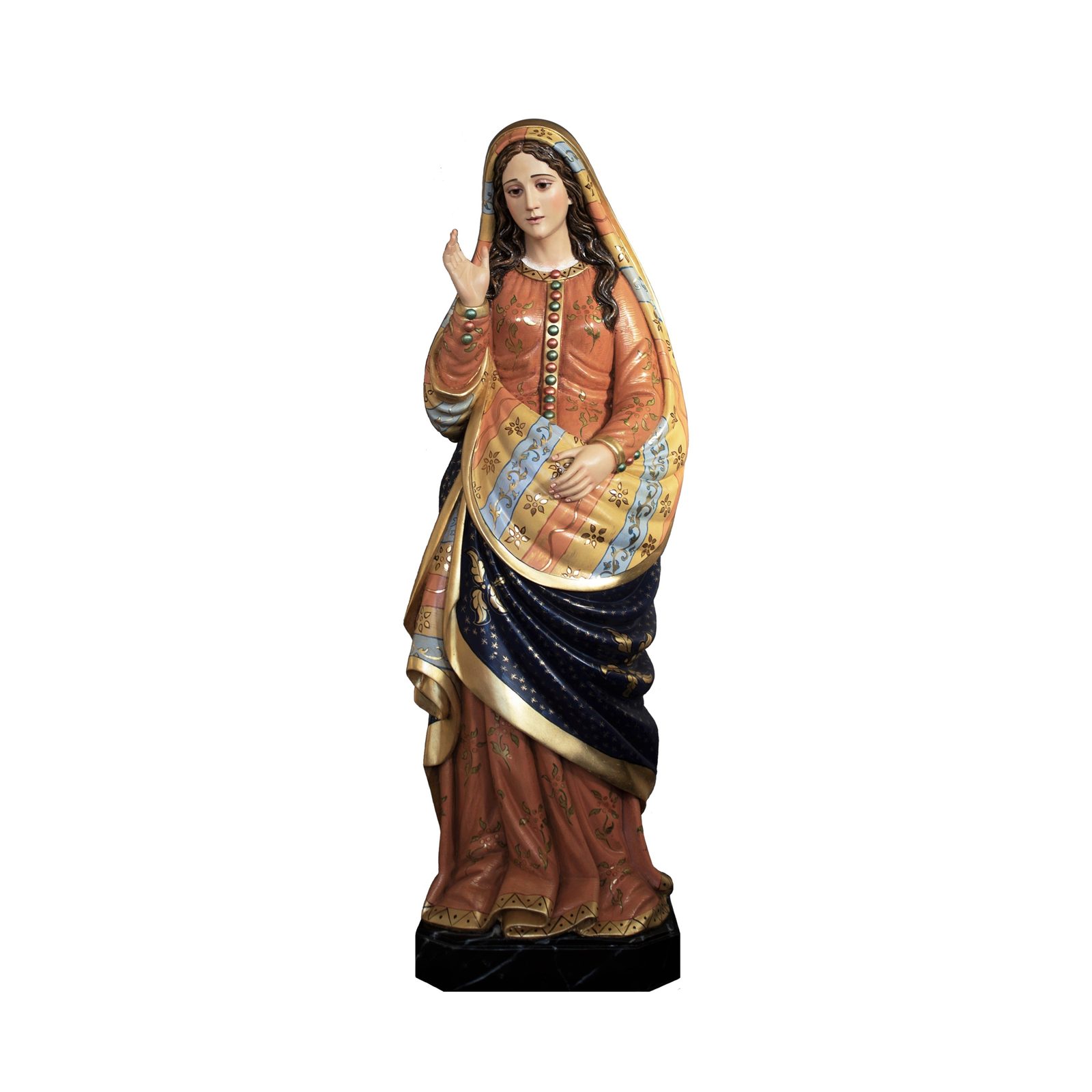 IC02STP182 彩绘木雕-圣母·Ó(Our Lady of Ó)-多尺寸 - 图片 1