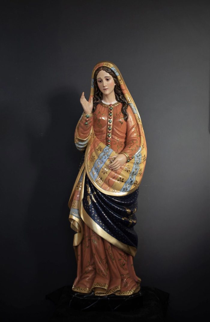 彩绘木雕-圣母·Ó（Our Lady of Ó）-多尺寸 - 图片 3
