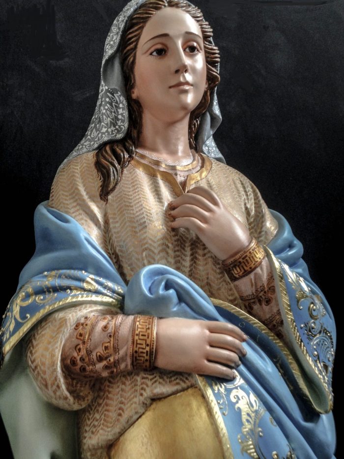 彩绘木雕-圣母·Ó（Our Lady of Ó）-多尺寸 - 图片 2