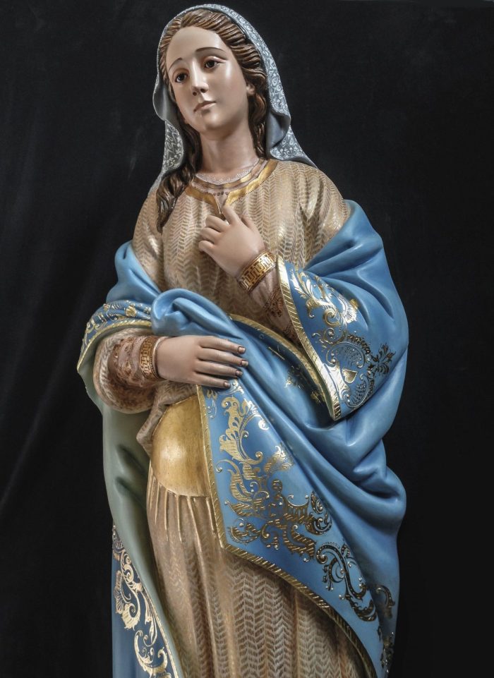彩绘木雕-圣母·Ó（Our Lady of Ó）-多尺寸 - 图片 3