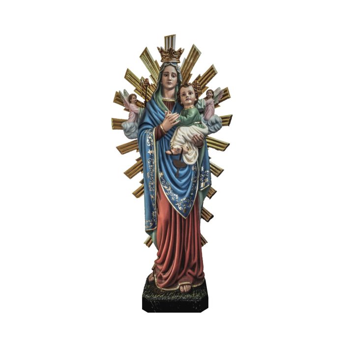 彩绘木雕-永援圣母（Our Lady of Perpetual Help）-多尺寸