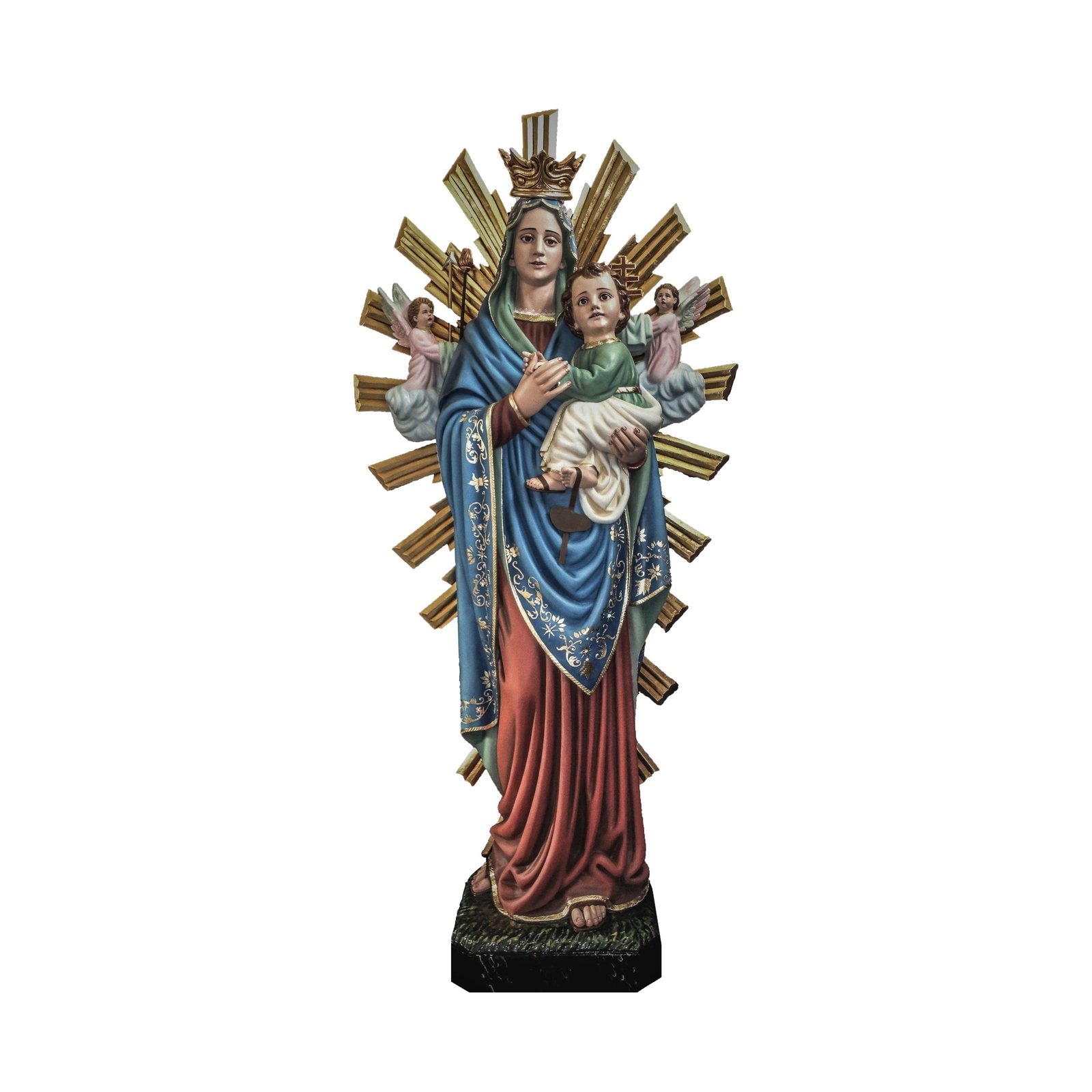 IC02STP189 彩绘木雕-永援圣母(Our Lady of Perpetual Help)-多尺寸 - 图片 1