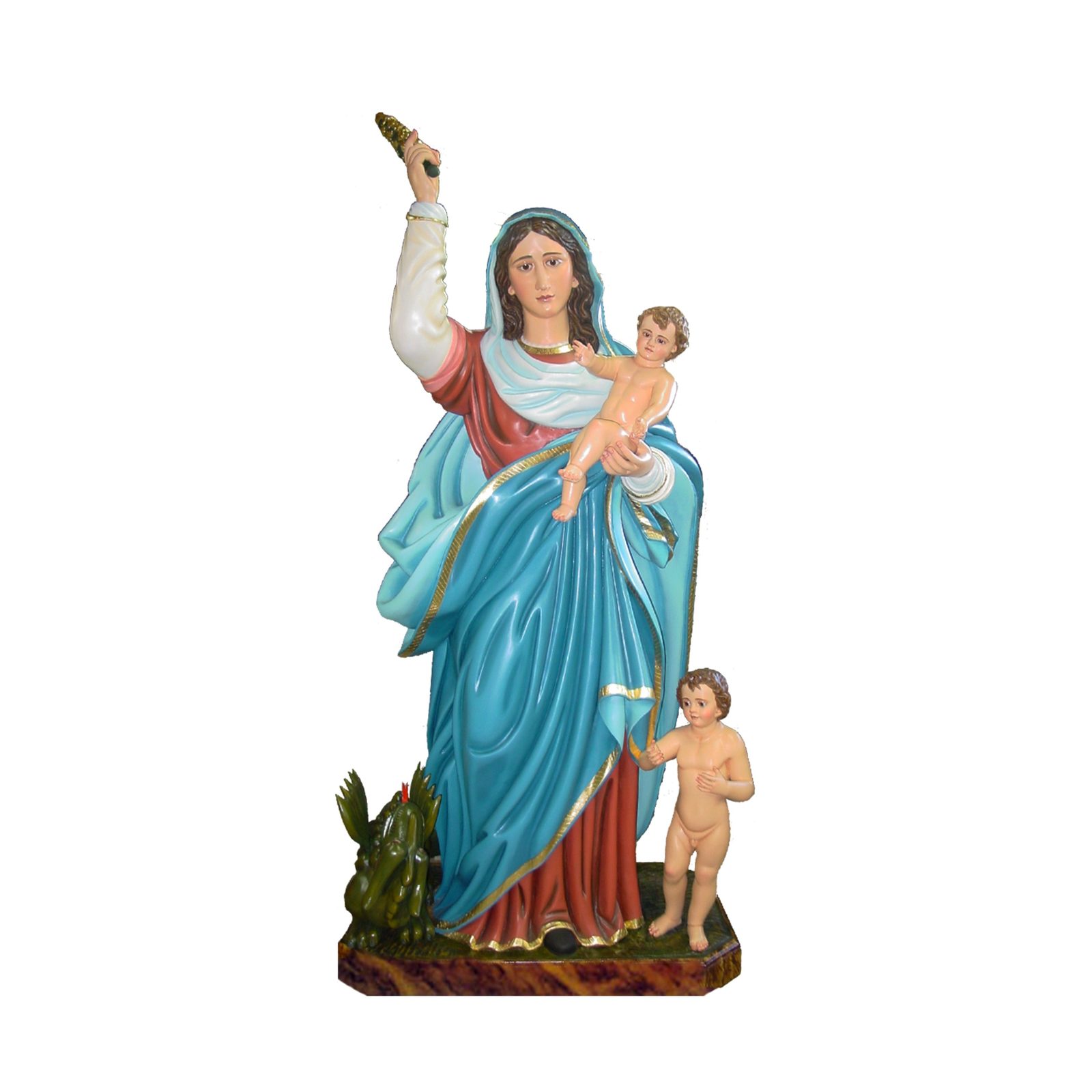 IC02STP190 彩绘木雕-永援圣母(Our Lady of Perpetual Help)-多尺寸 - 图片 1