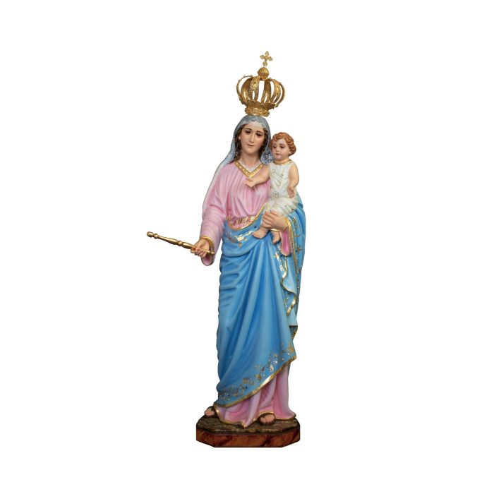 彩绘木雕-玫瑰经圣母（Our Lady of the Rosary）-多尺寸
