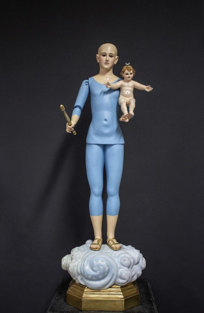 彩绘木雕-罗卡式圣母与圣婴（Roca with Body with Boy）-多尺寸 - 图片 2