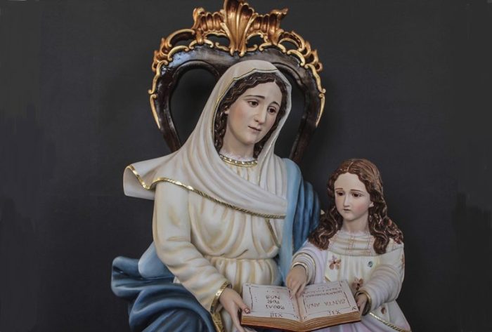 彩绘木雕-圣安妮与玛利亚（Saint Anne and Mary）-多尺寸 - 图片 2