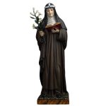 彩绘木雕-圣布里吉达（Saint Brigid）-多尺寸
