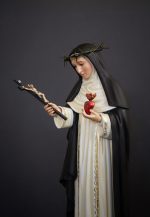 彩绘木雕-圣锡耶纳的加大利纳（St. Catherine of
  Sienna）-多尺寸 - 图片 3