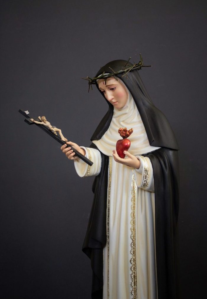 彩绘木雕-圣锡耶纳的加大利纳（St. Catherine of
  Sienna）-多尺寸 - 图片 3