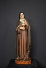 彩绘木雕-圣嘉勒（Saint Clare）-多尺寸 - 图片 2