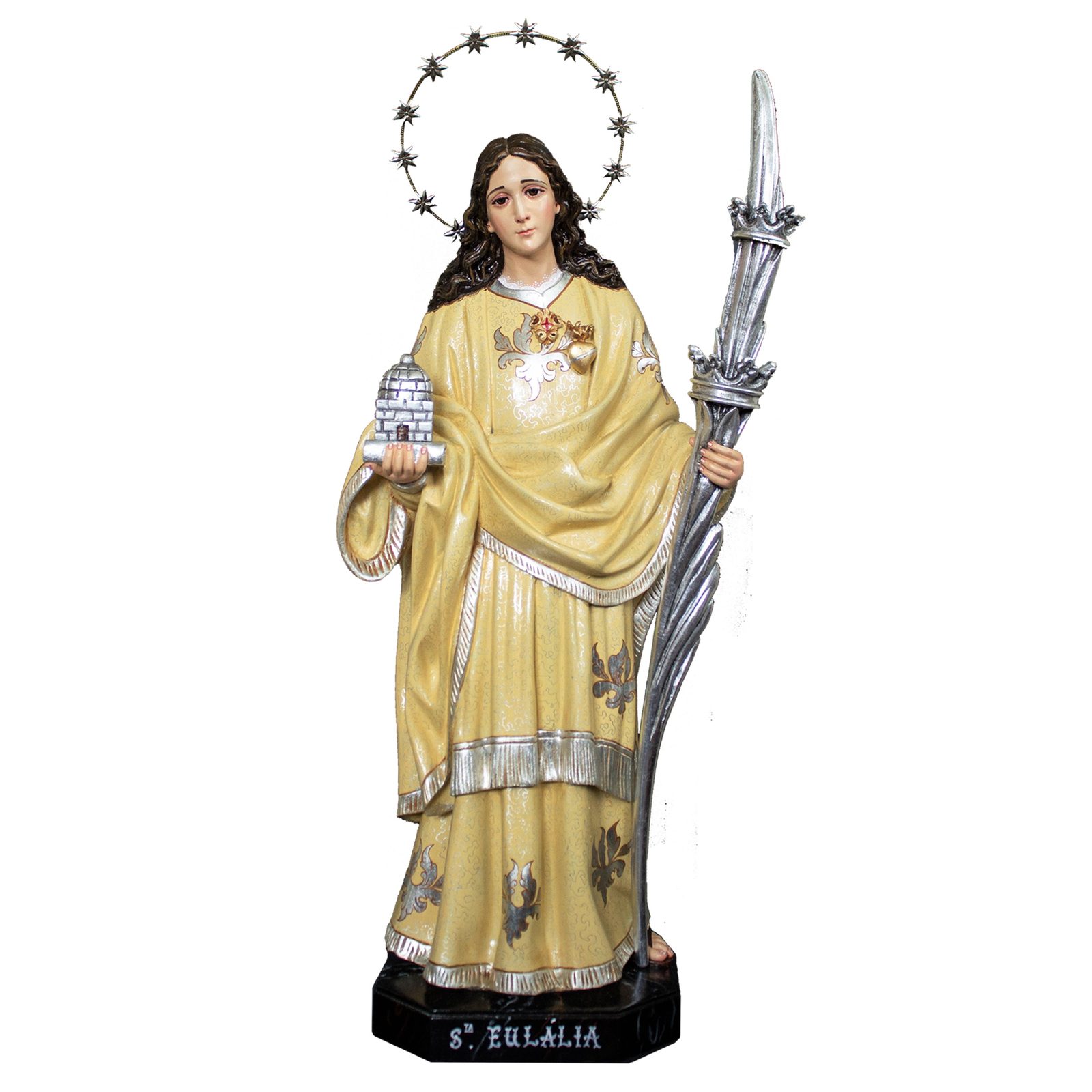 IC02STP253 彩绘木雕-圣欧斐米亚(Saint Euphemia)-多尺寸 - 图片 1