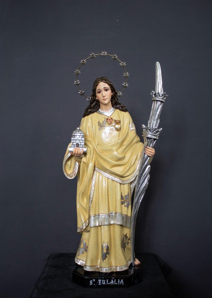 彩绘木雕-圣欧斐米亚（Saint Euphemia）-多尺寸 - 图片 3
