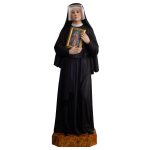彩绘木雕-圣傅天娜（Saint Faustina）-多尺寸